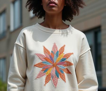 Sudadera de algodón orgánico con bordado